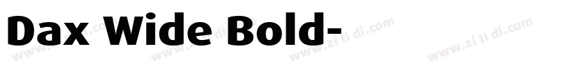 Dax Wide Bold字体转换